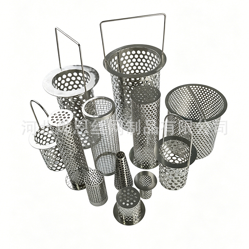 Stainless steel filter basket, perforated mesh filter cartridge, filter cartridge, filter screen, hydraulic oil filter cartridge, dust removal filter cartridge Item Picture
