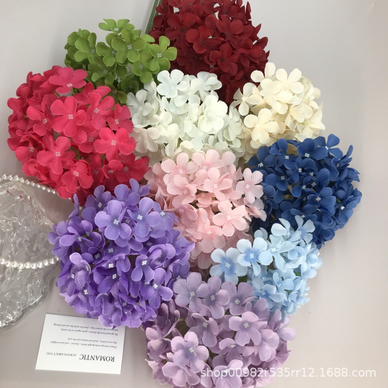 72片绣球花头仿真花假花婚礼布置装饰布场路引花墙摆设氛围布景