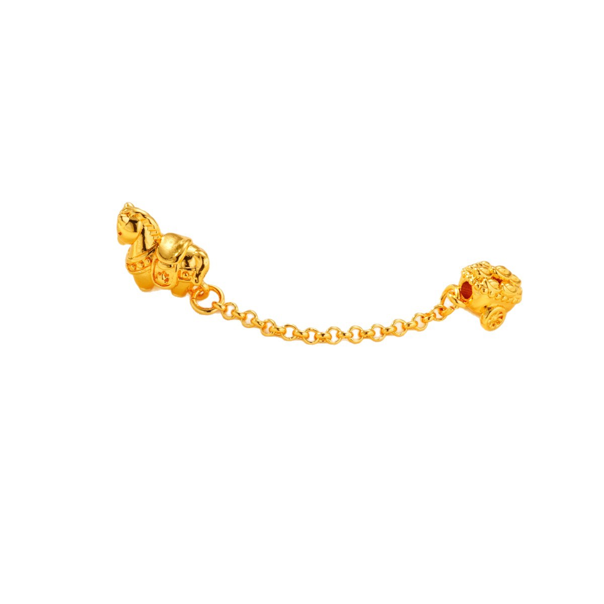 18k copper-plated real gold, instant money, beaded extension chain, color-preserving bracelet, necklace clasp, DIY accessory new style Item Picture