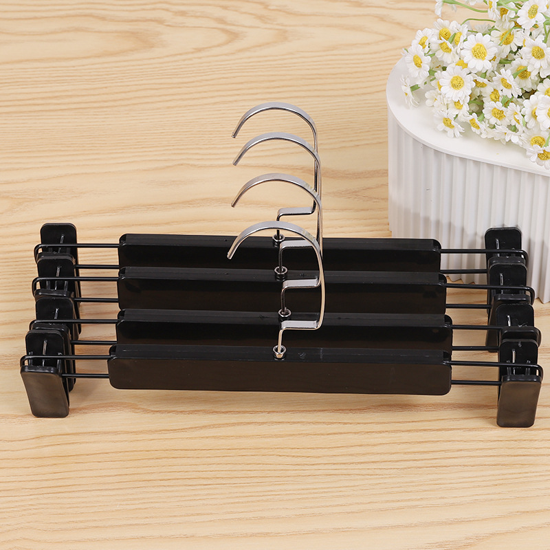 防滑可伸缩调节无痕家用衣架挂裤子裙子多功能强力带收纳裤架夹子产品图