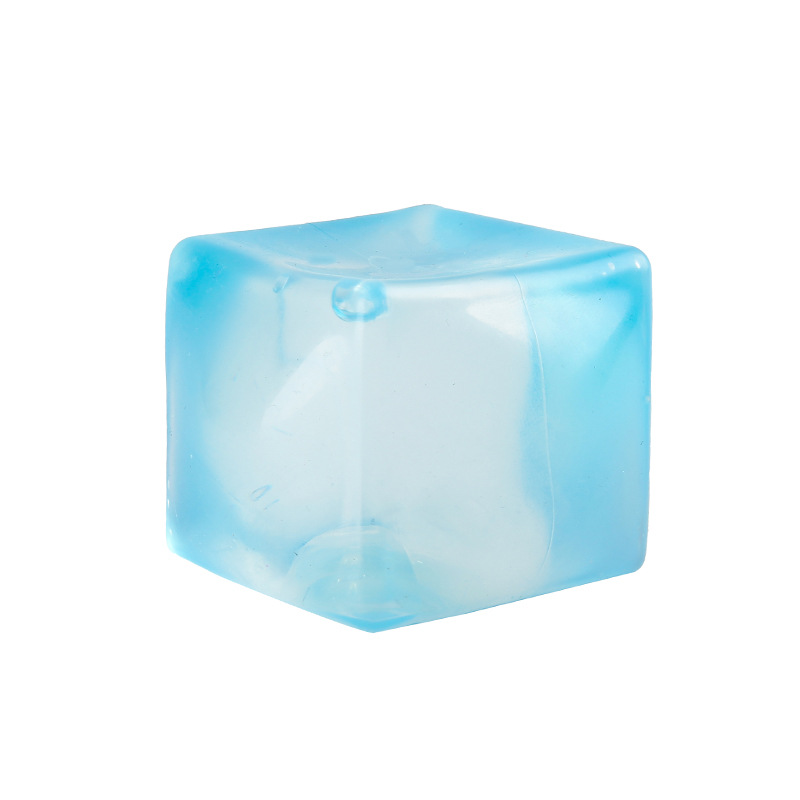 【 Customized 】 Giant Ice Cube Squeeze Fun Stress-relieving Toy, stress-relieving squeeze toy, soft silicone rubber doll Item Picture