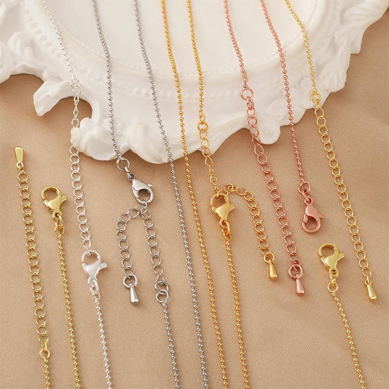 Amazon's best-selling pure copper + water drop chain diy handmade jewelry, round bead extension chain jewelry accessory Application Scenario