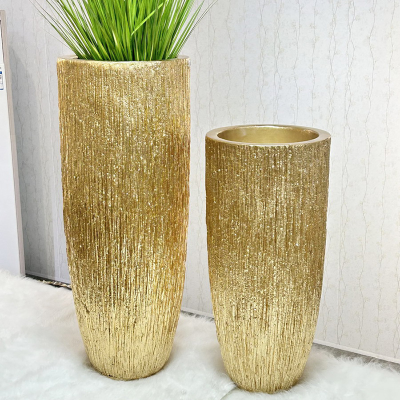 Large vases, creative home entrance, hotel exhibition hall, flower POTS, TV, sofa beside plant ornaments, floor-standing details Picture