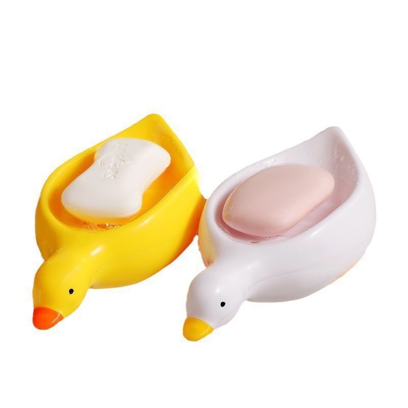 New cartoon yellow duck soap box for draining water without water accumulation, bathroom washbasin, wholesale of little duck soap box Application Scenario