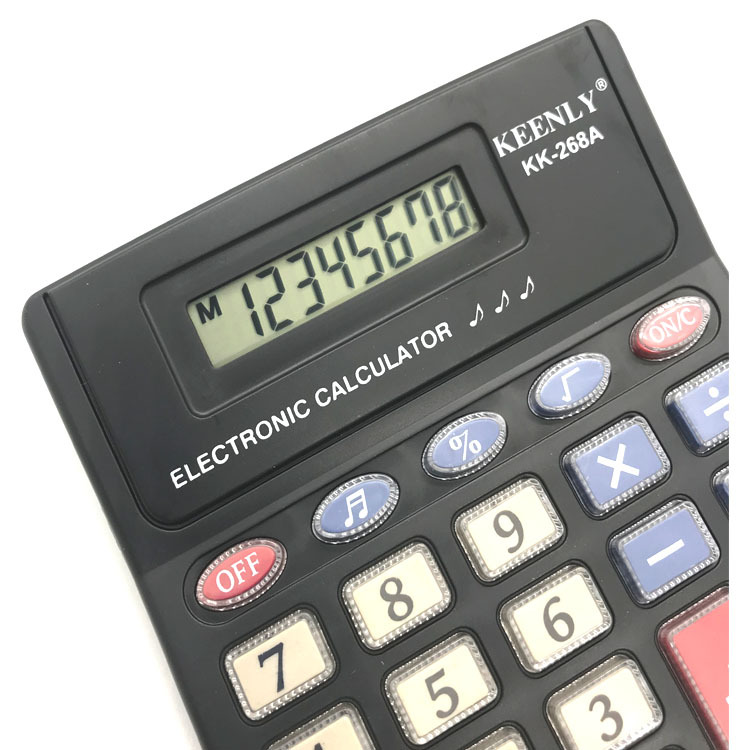 Factory direct sales and wholesale of 8-digit small mini palm calculators with ringing keys, accounting and financial computers details Picture