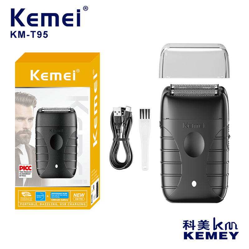 kemei科美电动剃须刀家用KM-T95男士刮胡刀往复式胡须刀超干净USB