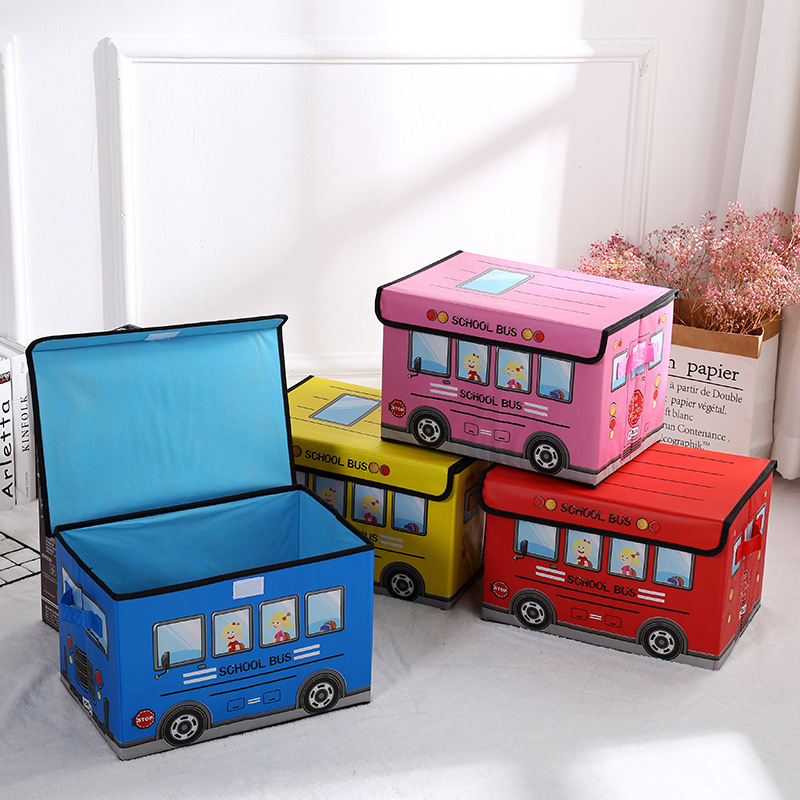 Wholesale of multi-functional children's storage boxes, toy storage boxes, clothing organization boxes, and waterproof storage boxes with car patterns details Picture