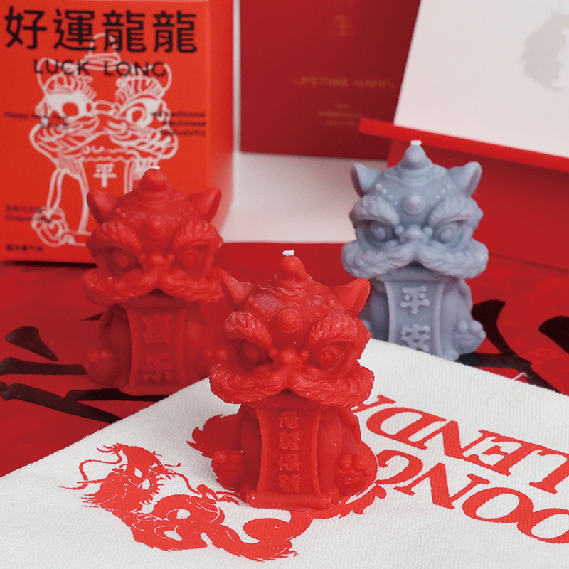 Nuevo estilo chino del año del dragón estilo limitado vela perfumada pieza perfumada acompañante regalo de la mano casa habitación aromaterapia Application Scenario