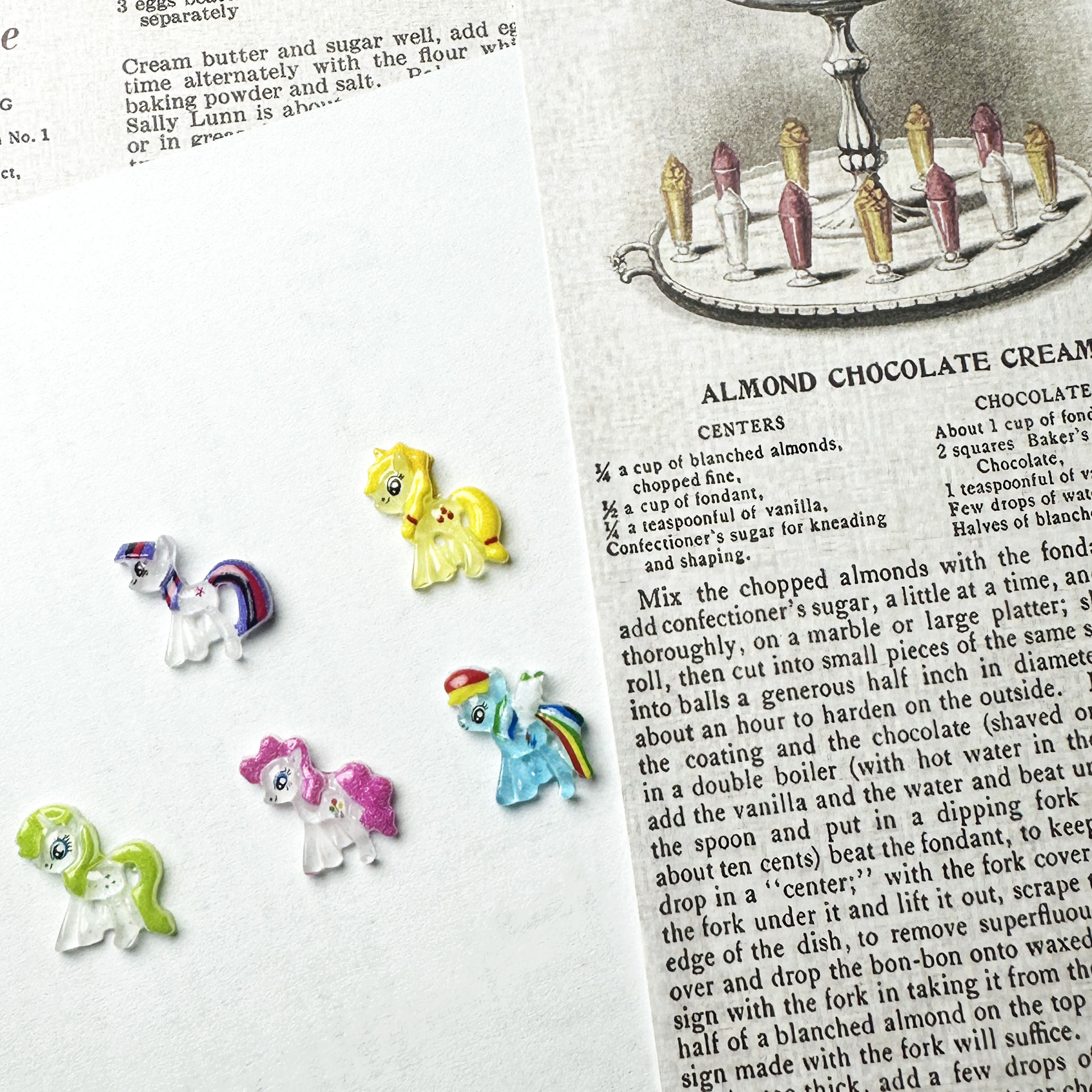 新款卡通可爱小马宝莉树脂小配件diy美甲饰品手机壳发饰配件批发