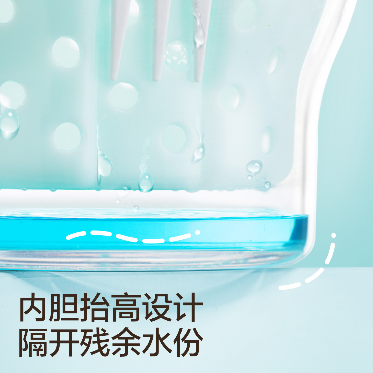 New portable double-layer fruit cup with fork, large capacity, water-draining, sealed and leak-proof, picnic preservation salad fruit cup, 500ml-800ml details Picture