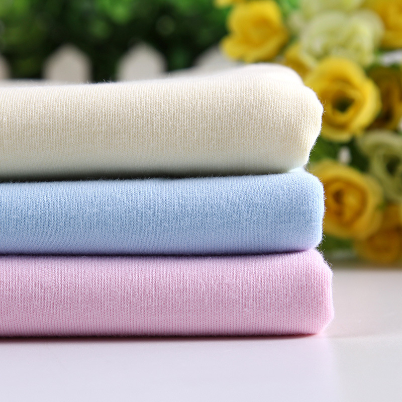 全棉素色双面棉毛布婴幼儿内衣连体衣全棉宝宝服针织摇粒绒面料