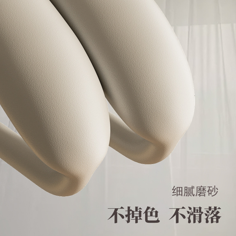 Wide-shoulder coat hanger for home use, seamless, anti-slip, anti-shoulder corner, no clogging, clothes rack for drying, adult clothes support Application Scenario