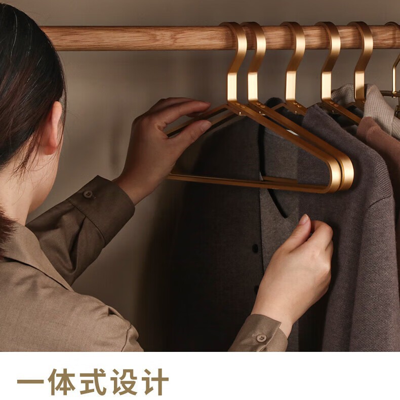 Space aluminum alloy clothes hanger for hanging clothes, home seamless stainless steel clothes hanger, clothes hanging rack, clothes drying support, balcony light luxury Application Scenario