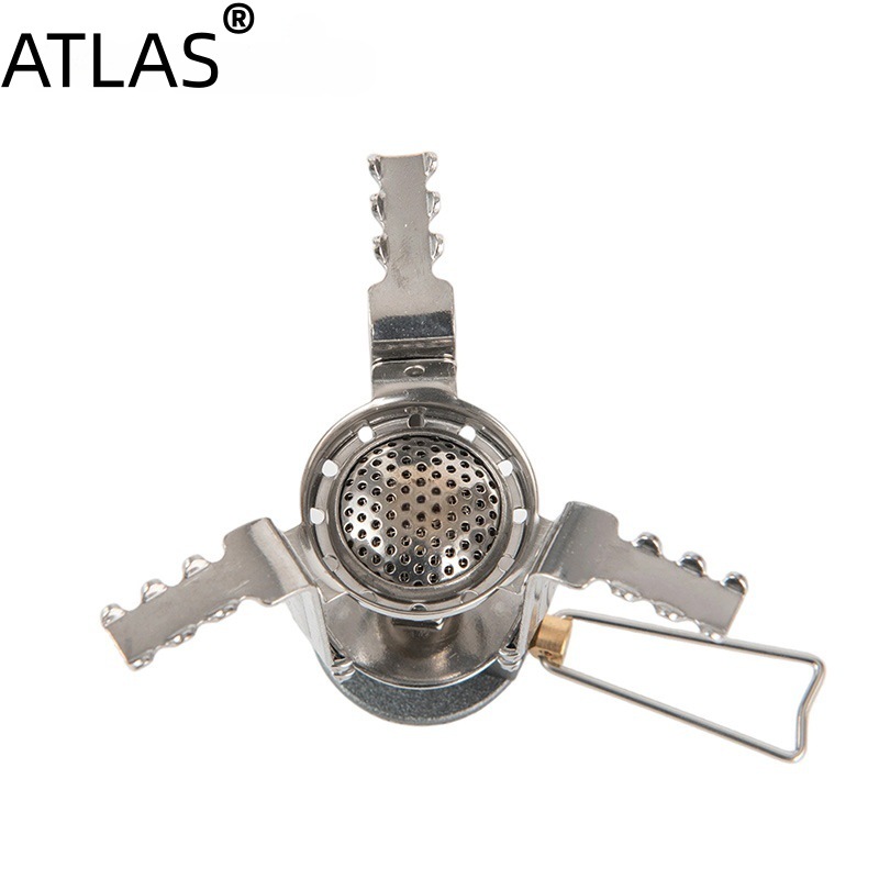ATLAS便携式迷你气炉户外野营炉头防风猛火灶具不锈钢一体式露营