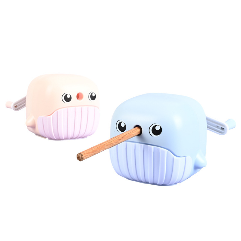 A little whale-shaped forward pen sharpener, a cartoon pencil sharpener specially designed for students, an automatic lead feed hand-cranked pen sharpener Item Picture