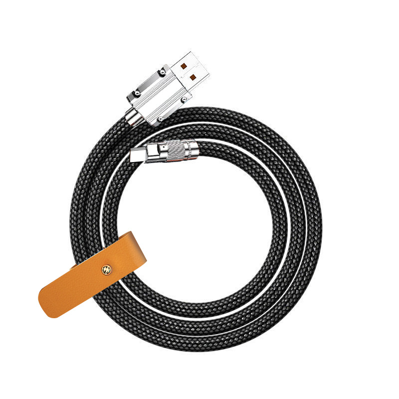 Paquete de correo de aleación de zinc trenzado 6A super cable de carga rápida para huawei typec flash charger 120W cable de carga Item Picture