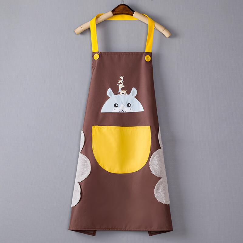 Waterproof and oil-proof adult apron, kitchen and household, hand-drying new fashionable apron, promotional, LOGO printable apron details Picture