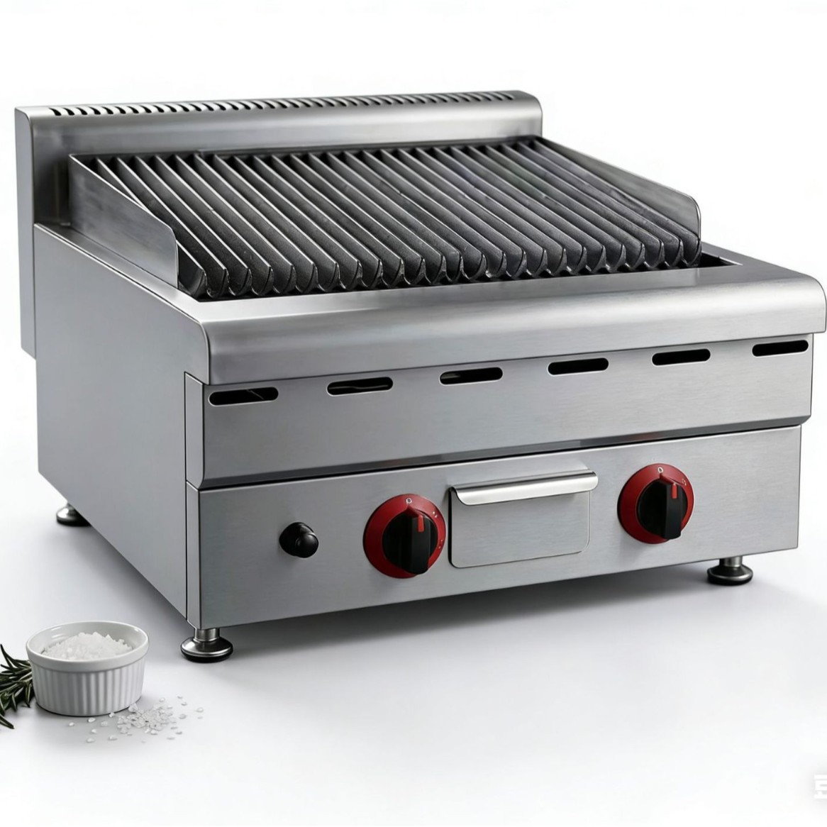Desktop electric volcanic stone barbecue skewer grill, commercial grilled meat and oyster grill, gas multi-functional barbecue grill for street vending Item Picture