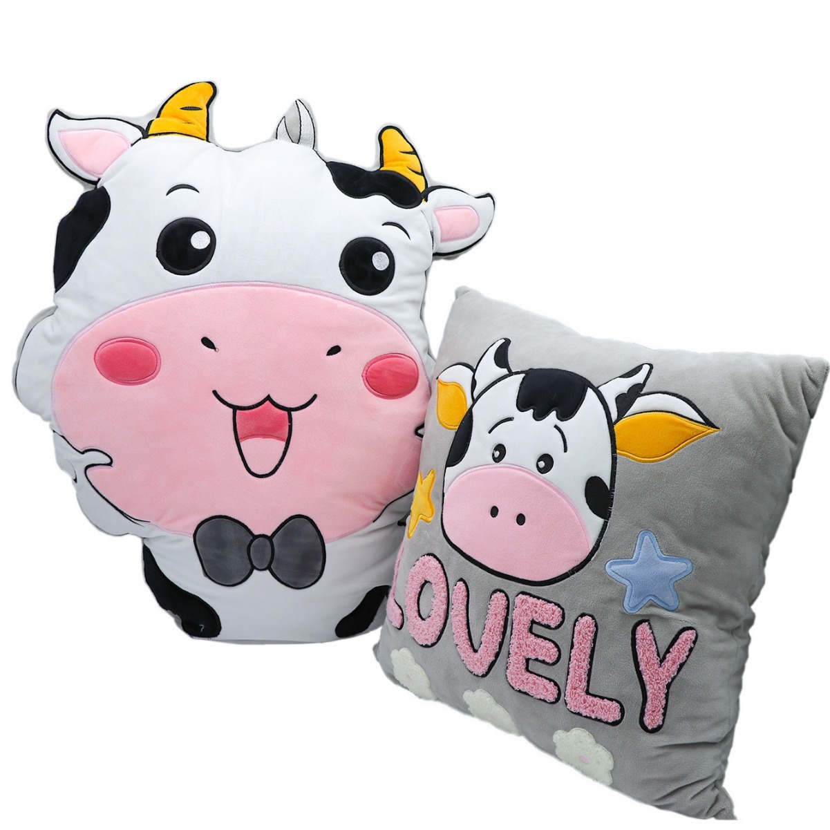 Cartoon-style towel embroidery three-dimensional embroidery pillowcase, living room sofa bay window decoration pillowcase Application Scenario