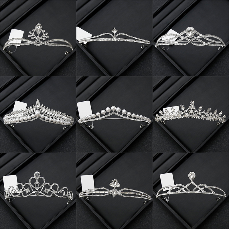 Crown headwear, bride's water diamond crown, wedding dress, 18th birthday coming-of-age ceremony, princess hair accessory, children Application Scenario