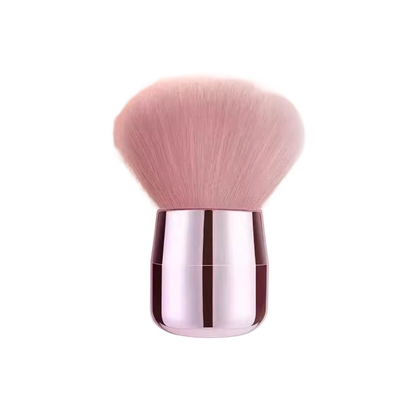 Rose gold bulb-shaped nail dust brush, soft fiber bristles for cleaning nail dust, mushroom head portable makeup brush Item Picture