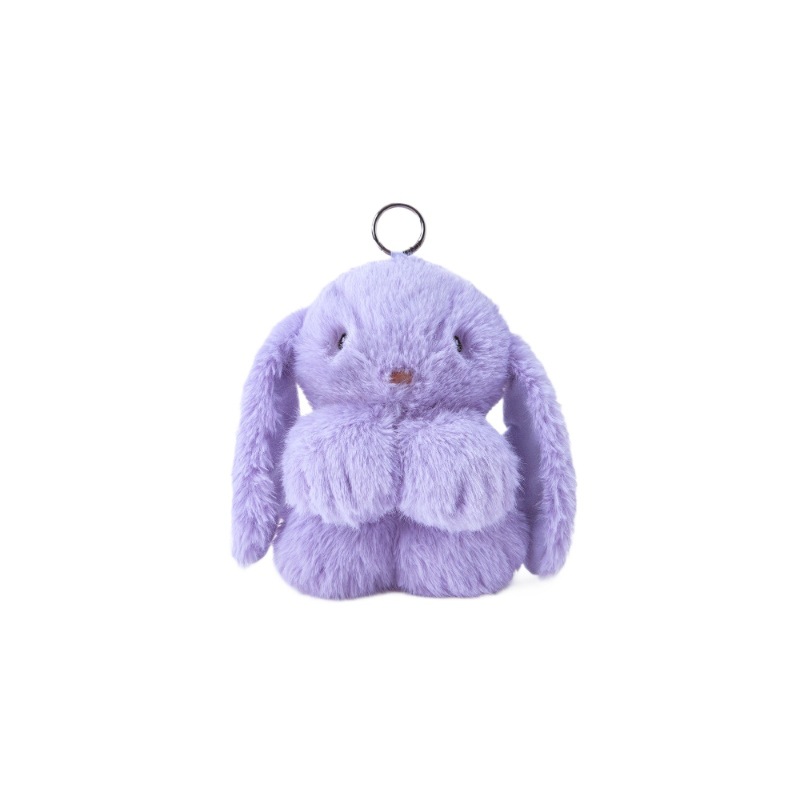 A cute plush keychain with a heartwarming ear-hanging rabbit figurine is a perfect gift for your girlfriend and best friend as a bag or pendant Item Picture