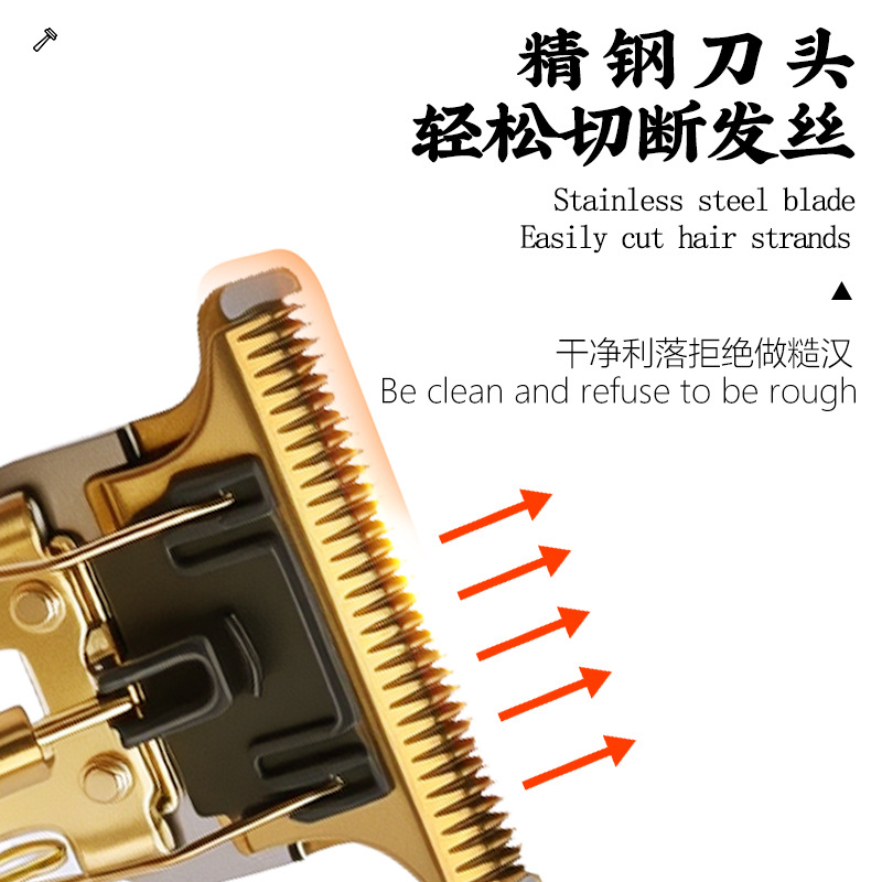 kemei Professional Hair clipper KM-T9 oil head engraved clipper hair cutting magic tool electric hair clipper details Picture