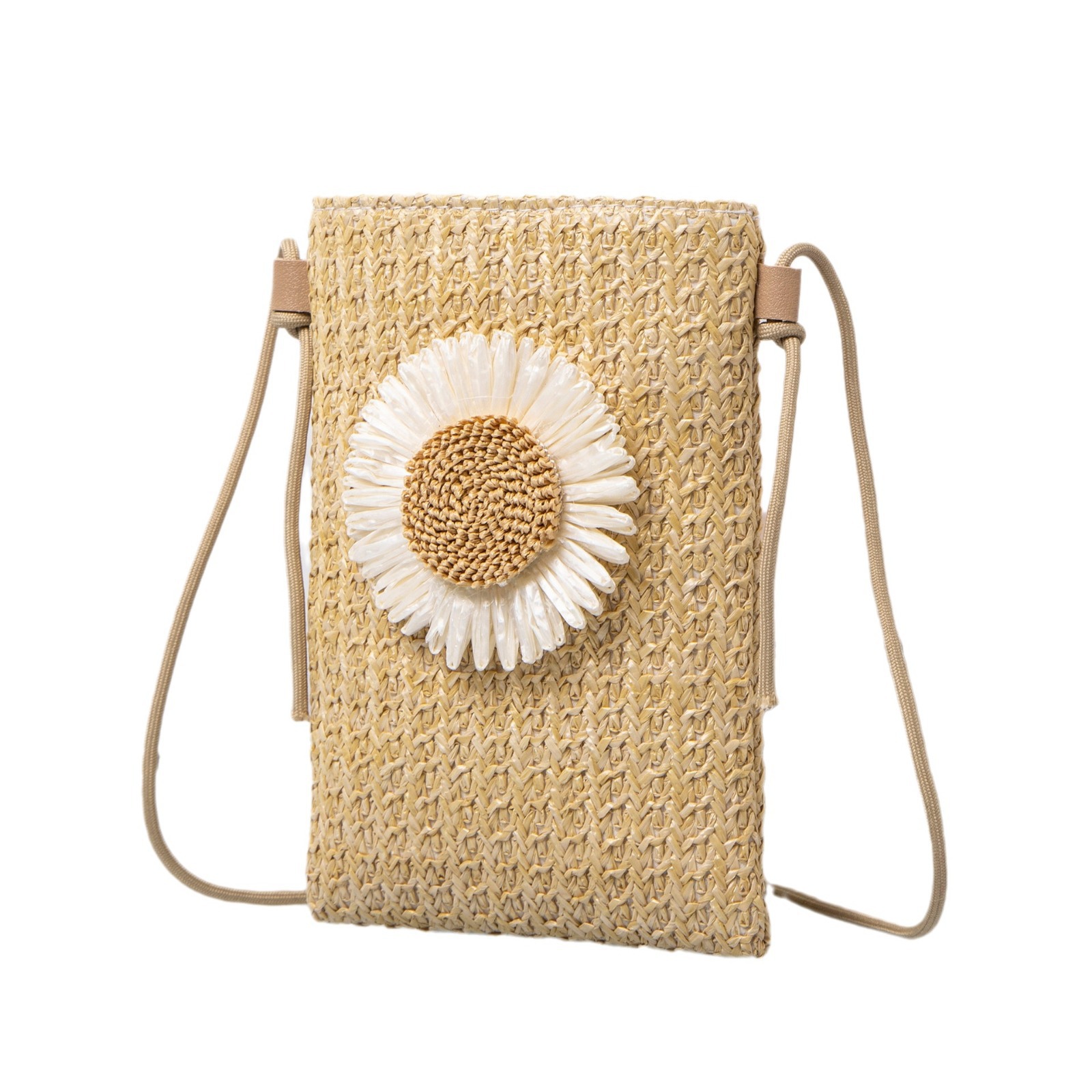Cross-Border Straw Weaving Bag, Straw Weaving Fashionable Small Bag, Women's Summer New Stylish Casual Bag, Woven Single-Shoulder Crossbody Bag, Handbag, Hand-Held Bag, Handcrafted Straw Weaving Bag Item Picture