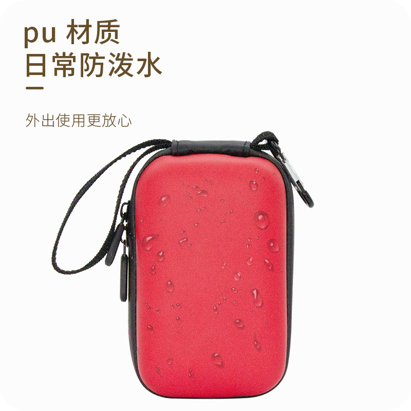 Portable mini PU bag for outdoor business trips and travel, children's cartoon emergency bag, small storage handbag for car details Picture