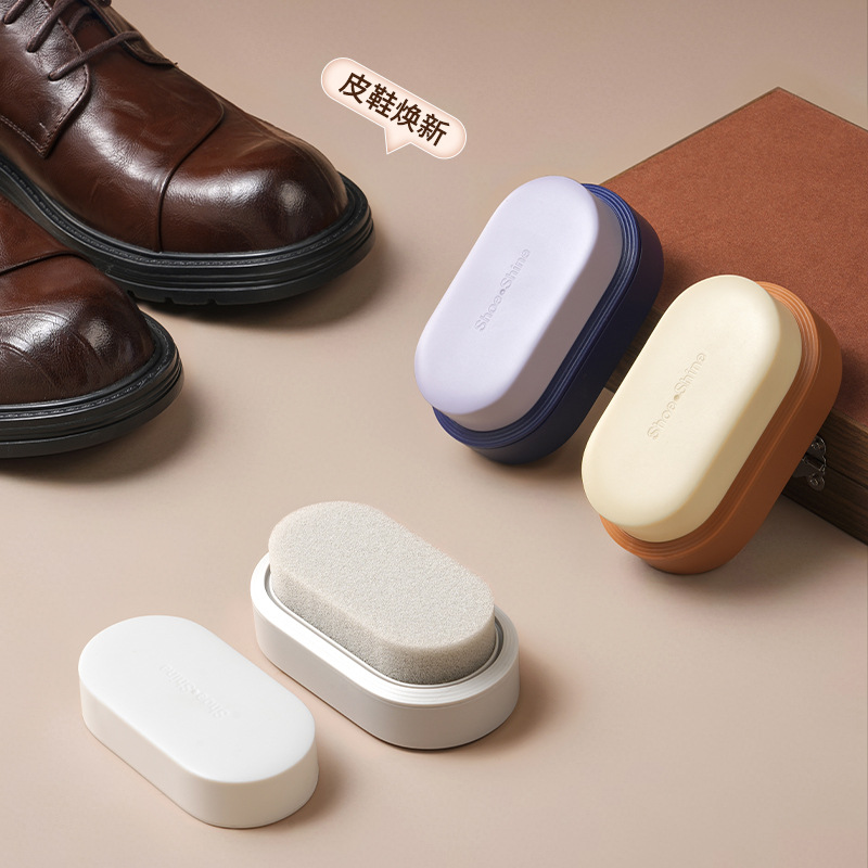 双面海绵鞋擦便携式去污不伤鞋皮鞋保养护理清洁无色鞋油鞋蜡刷子