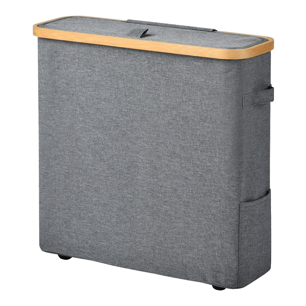 Nan bamboo tissue paper storage basket, toilet paper storage basket, large-capacity open-lid dust-proof storage basket for bathroom sundries Item Picture