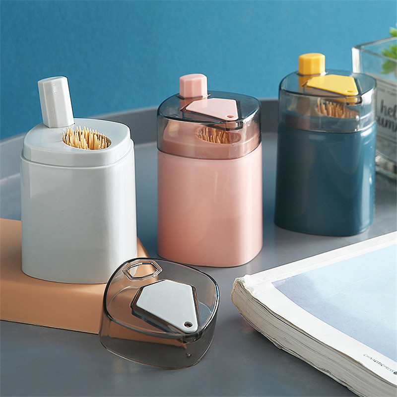 Wholesale of creative automatic toothpick boxes, household high-end press-type toothpick cans, portable and portable toothpick cylinders Application Scenario