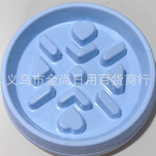 Cross-border circular pet slow food bowls, smart dog bowls, cat bowls, pet food utensils, bowls, anti-choking slow food bowls, anti-tipping Specification image