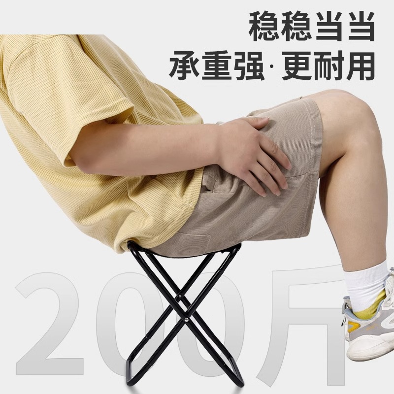 Outdoor folding chairs, wrought iron portable fishing, military training travel, outdoor camping stools, sturdy and ultra-light combat readiness benches Application Scenario