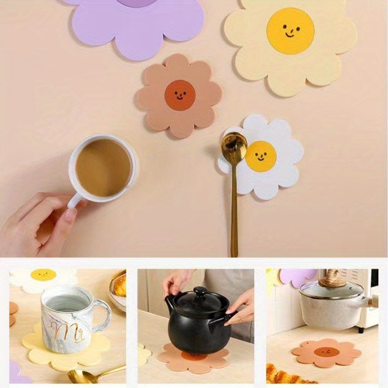 宝宝辅食防滑垫 硅胶加厚杯垫碗垫防滑垫简约现代 卡通产品图