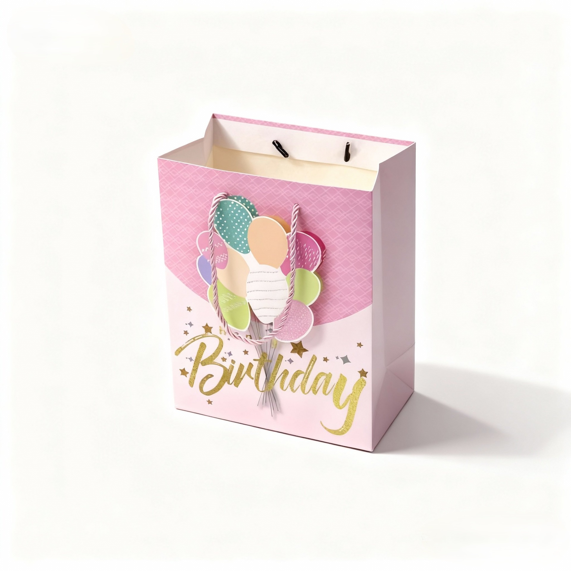 Birthday party gift bag set, creative candle star pattern handbag gift box, decorative paper bag, multi-size handbag gift packaging details Picture