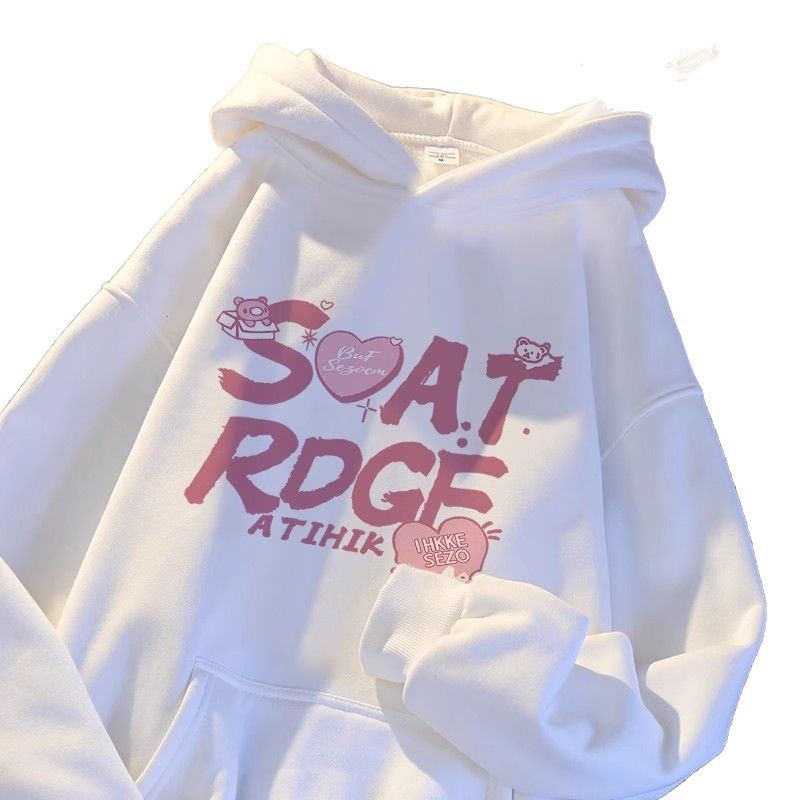 男女童卫衣长袖连帽卫衣套头动漫卡通可爱童装中大童卫衣定制LOGO白底实物图