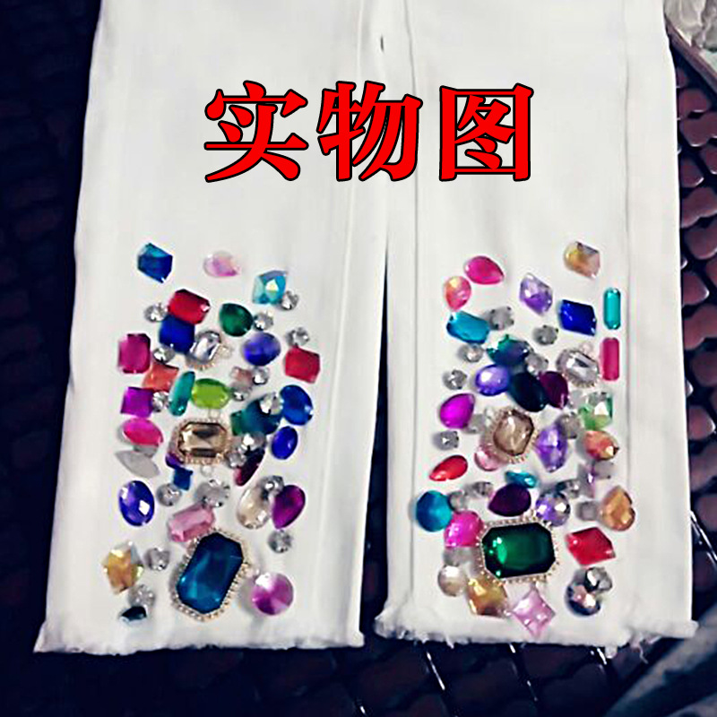 Free shipping acrylic hand-sewn sparkling diamond sewn clothes, wedding dresses, colorful lucky bag packages, diy water diamond clothing accessories, sequins Application Scenario