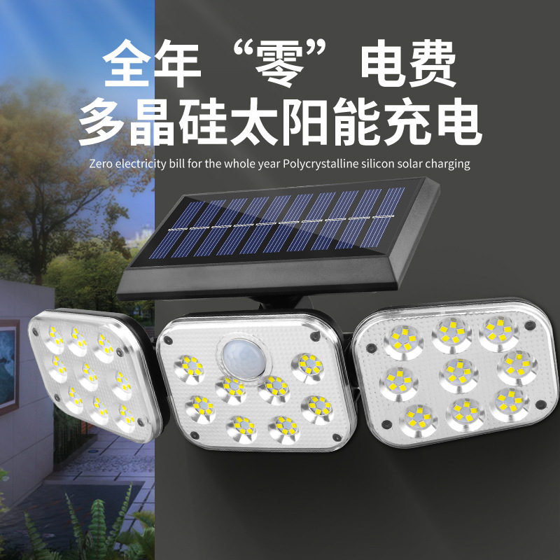Cross-border new solar lamp 122LED human body sensing garden lamp ultra-bright waterproof lighting street lamp Application Scenario