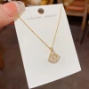 A light luxury, fashionable and high-end zircon fan-shaped pendant necklace with a unique and niche design, exquisite and versatile collarbone chain accessory Application Scenario