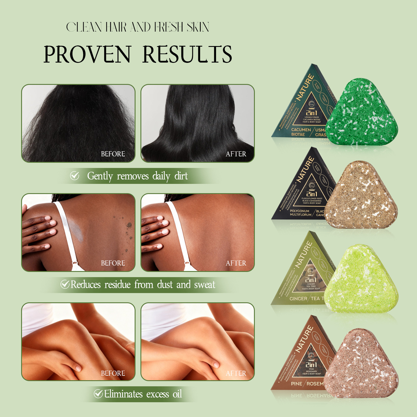 【 Cross-border Exclusive 】FORMBO Handmade Soap for Washing Hair and Bathing - Four Options Available for wholesale Application Scenario