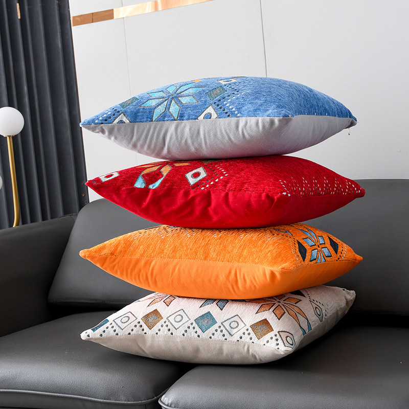 Shenisha irregular octagonal flower pillowcase, living room cushion, office lumbar support pillow, headboard backrest details Picture