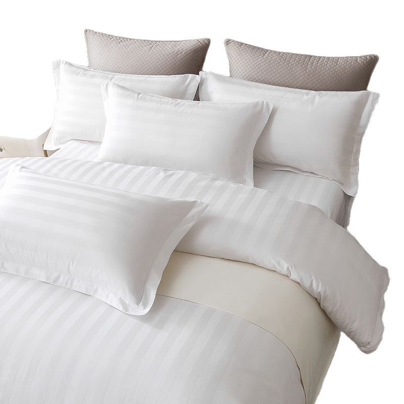Hotel supplies, bedding, 60S pure cotton, homestay linen, bed covers, four-piece sets, bed sheet kits wholesale, homestay bedding, four-piece sets Item Picture