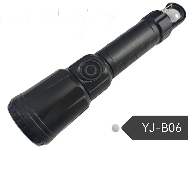 The new cross-border multi-functional outdoor lighting flashlight is equipped with a hook digital battery level display COB side light
