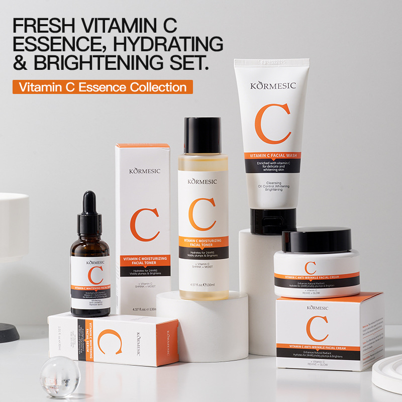 KORMESIC全英文VC面霜洁面乳护肤系列Skincare set跨境外贸批发