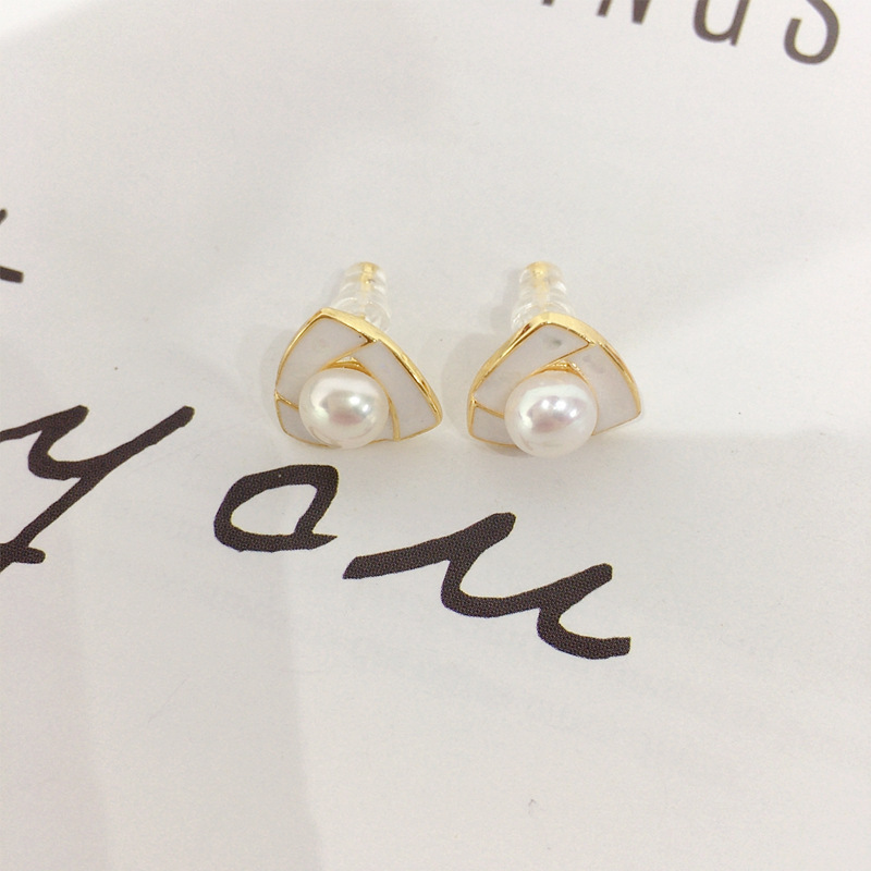 S925 plata esterlina aguja exquisita natural perla de agua dulce pendientes de moda pendientes de gota de aceite orejeras tendencia para mujeres Specification image
