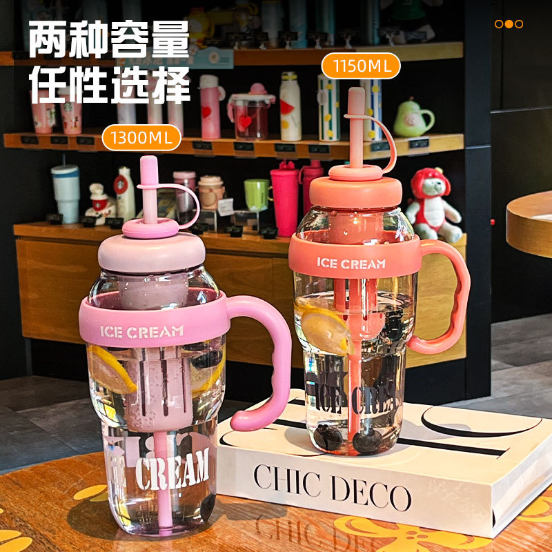 水杯儿童斜跨卡通/吸管杯/杯子/儿童吸管杯卡通/恐龙包产品图
