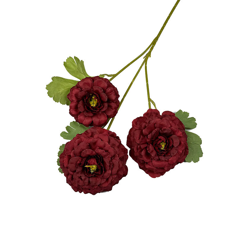 仿真花DIY发饰配件/假花/5朵塑膠花/仿真花/假花批发白底实物图