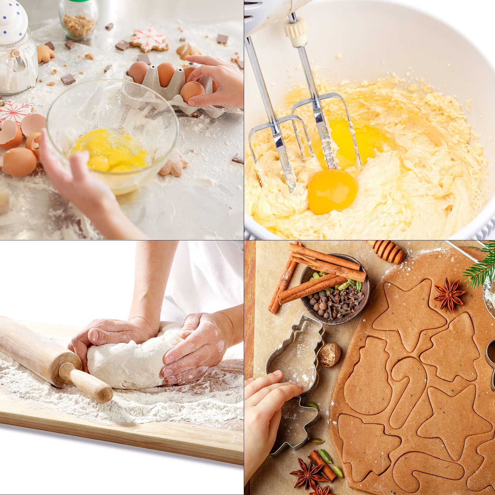 木柄饼干磨具切/三明治切模/50克铃兰花手压模具/厨房用品小工具/硅胶蛋糕膜产品图