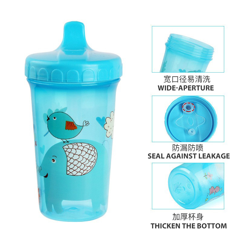 工厂直销 鸭嘴婴儿学饮杯300ml大容量夏季水杯密封防漏 婴儿水杯产品图